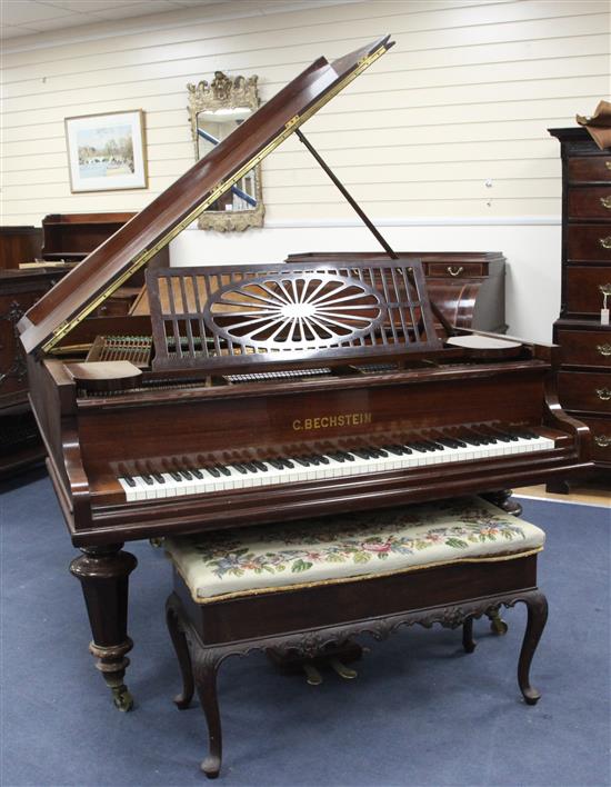 A C. Bechstein rosewood baby grand piano, c.1909, no. 89551, W. 4ft 8in. L. 6ft. H. 3ft 2in.